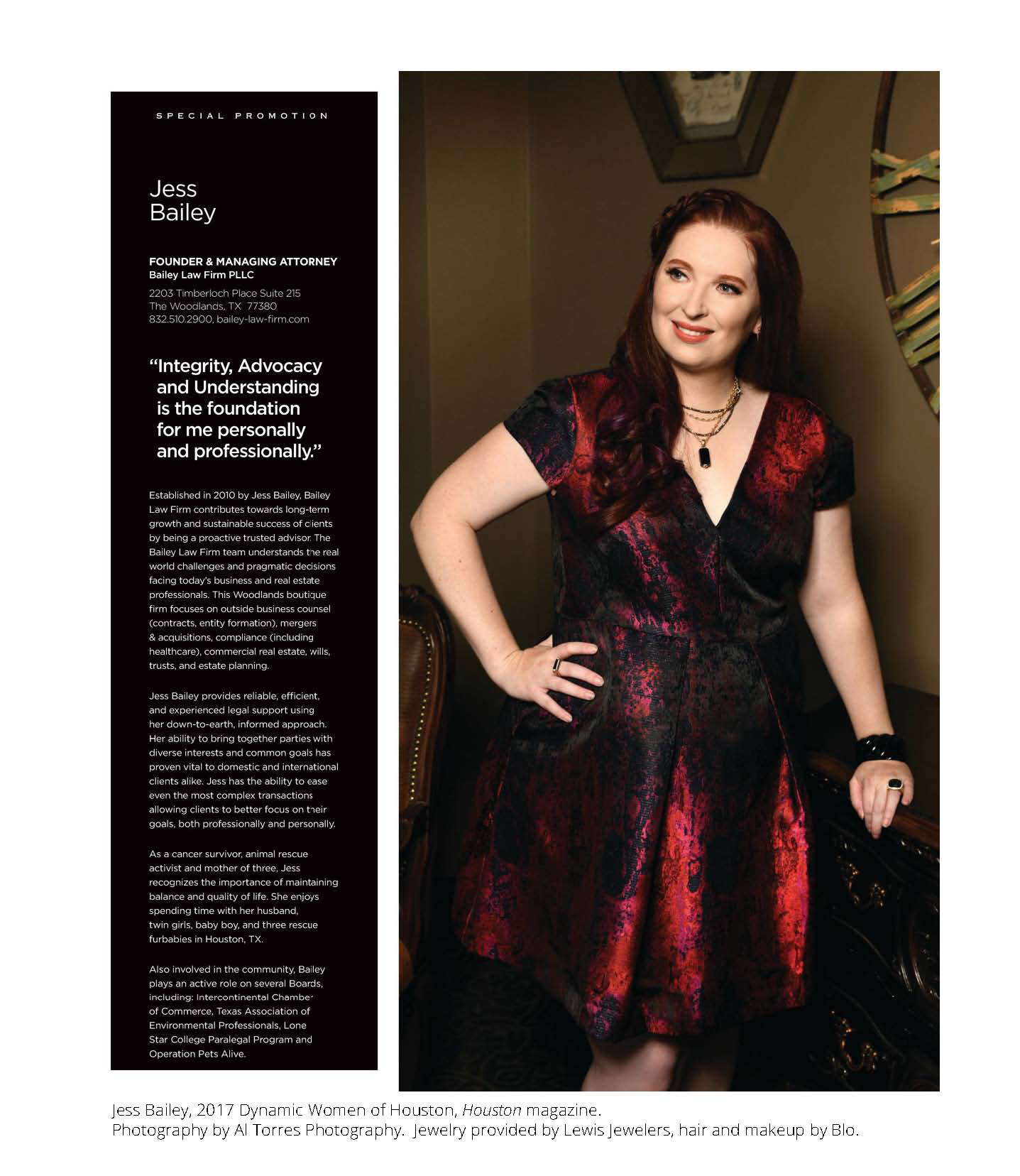 Jess Bailey, Managing Attorney at Bailey Law Firm, guiding business leaders in The Woodlands on corporate law, business, entity formation, entrepreneurship, contracts, finance, mergers, acquisitions, corporate governance, banking, finance, M&A strategies, and risk management to ensure compliance and no lawsuit issues.