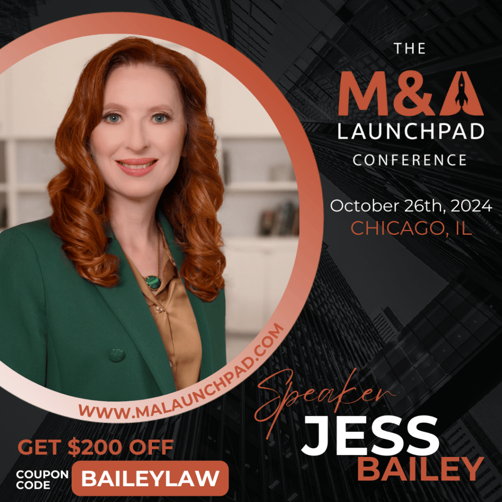 Jess Bailey, Managing Attorney at Bailey Law Firm, guiding business leaders in The Woodlands on corporate law, business, entity formation, entrepreneurship, contracts, finance, mergers, acquisitions, corporate governance, banking, finance, M&A strategies, and risk management to ensure compliance and no lawsuit issues.